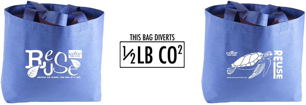 This bag diverts one half-pound of Carbon Dioxide